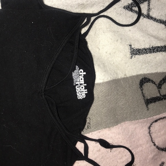 black cropped tank top - Picture 2 of 2